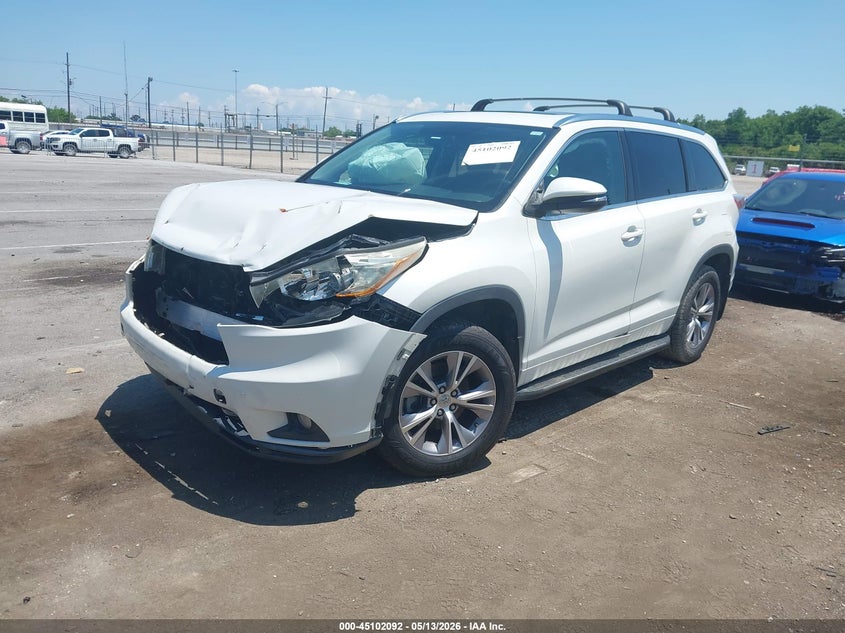 2015 Toyota Highlander VIN 5TDKKRFH0FS058698 IAAI salvage auction — FRONT END, Salvage (Louisiana), sold $5,650 on 2026-07-20 (photo 2)
