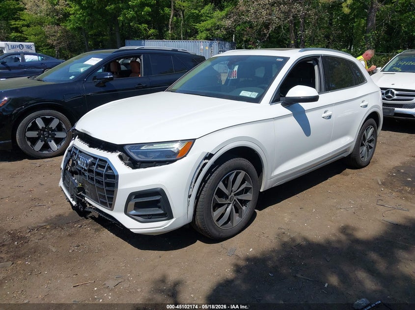 2021 Audi Q5 VIN WA1BAAFY9M2038825 IAAI salvage auction — FRONT END, Mv-907A (New York), sold $7,675 on 2026-07-14 (photo 2)