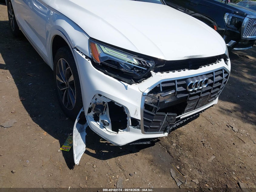 2021 Audi Q5 VIN WA1BAAFY9M2038825 IAAI salvage auction — FRONT END, Mv-907A (New York), sold $7,675 on 2026-07-14 (photo 6)