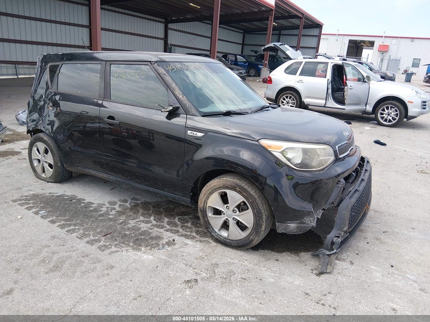 2016 Kia Soul VIN KNDJN2A27G7325540 IAAI salvage auction — FRONT & REAR, Salvage (Missouri), sold $1,100 on 2026-07-09 (photo 1)