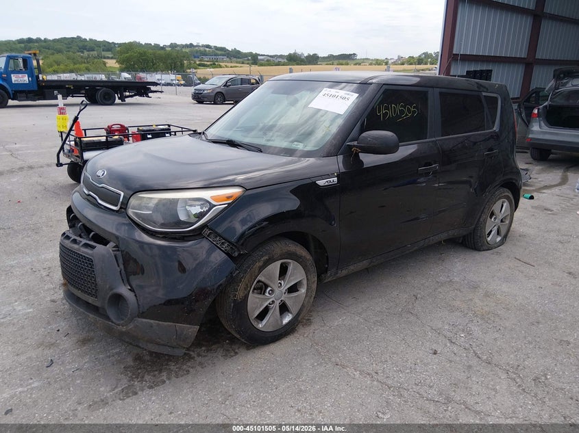 2016 Kia Soul VIN KNDJN2A27G7325540 IAAI salvage auction — FRONT & REAR, Salvage (Missouri), sold $1,100 on 2026-07-09 (photo 2)