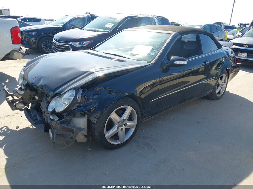 2006 Mercedes-benz Clk-class VIN WDBTK56G06T061489 IAAI salvage auction — FRONT & REAR, Salvage (Texas), sold $425 on 2026-07-14 (photo 2)