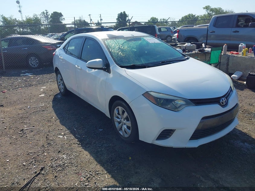 2015 Toyota Corolla VIN 5YFBURHE7FP256863 IAAI salvage auction — LEFT SIDE, Clear (Virginia), sold $2,200 on 2026-07-07 (photo 1)
