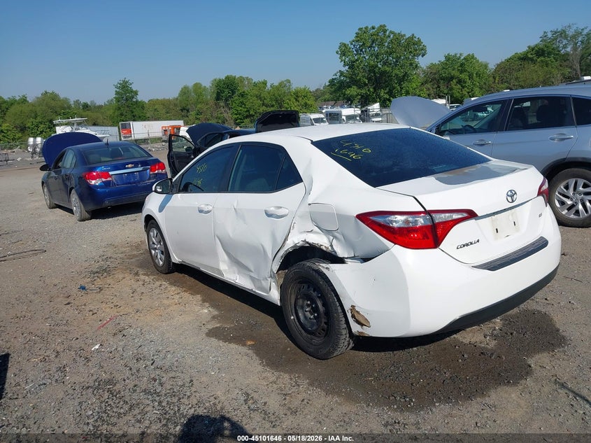 2015 Toyota Corolla VIN 5YFBURHE7FP256863 IAAI salvage auction — LEFT SIDE, Clear (Virginia), sold $2,200 on 2026-07-07 (photo 3)