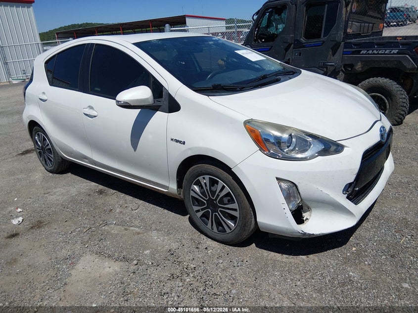 2015 Toyota Prius c VIN JTDKDTB31F1086749 IAAI salvage auction — HAIL, Clear (Oklahoma), sold $2,850 on 2026-07-14 (photo 1)