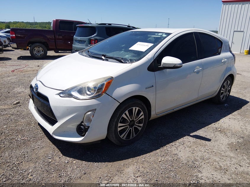 2015 Toyota Prius c VIN JTDKDTB31F1086749 IAAI salvage auction — HAIL, Clear (Oklahoma), sold $2,850 on 2026-07-14 (photo 2)