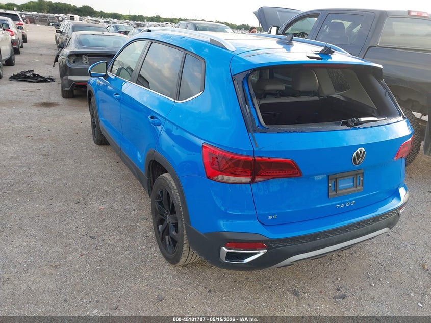 2024 Volkswagen Taos VIN 3VVEX7B23RM122324 IAAI salvage auction — HAIL, Original (Texas), sold $11,500 on 2026-07-14 (photo 3)