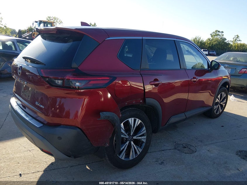 2022 Nissan Rogue VIN 5N1BT3BB2NC723799 IAAI salvage auction — RIGHT REAR, Salvage (Missouri), sold $8,450 on 2026-07-28 (photo 4)