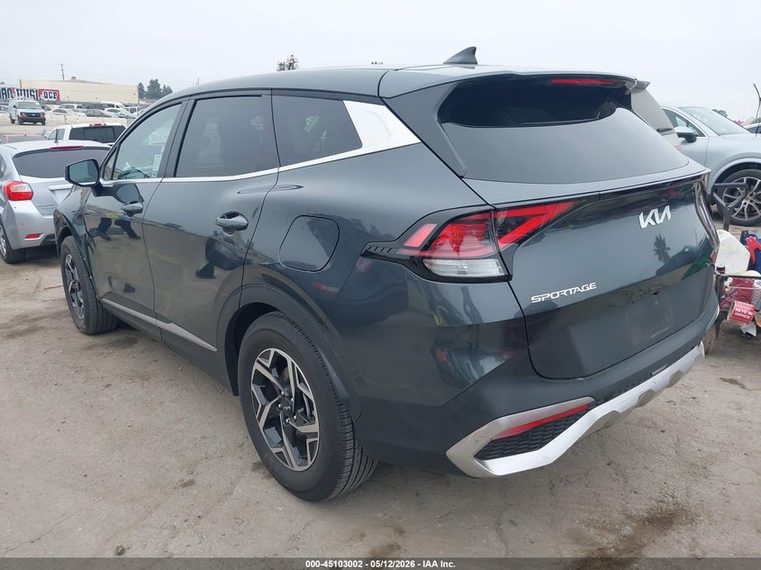 2025 Kia Sportage VIN KNDPU3DF3S7358979 IAAI salvage auction — LEFT FRONT, Salvage (California), sold $9,650 on 2026-07-15 (photo 3)