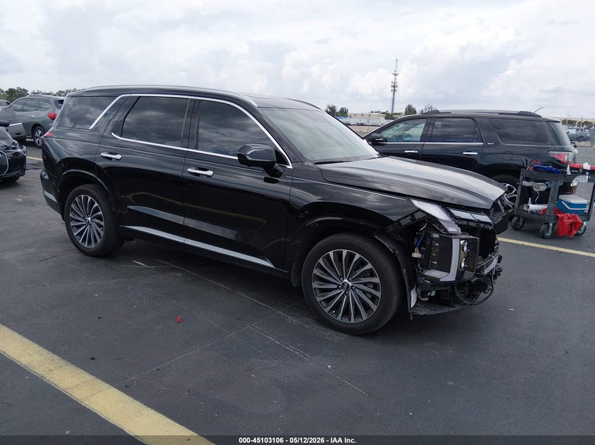 2025 Hyundai Palisade VIN KM8R74GE1SU846673 IAAI salvage auction — LEFT FRONT, Rebuildable (Florida), sold $18,600 on 2026-07-23 (photo 1)