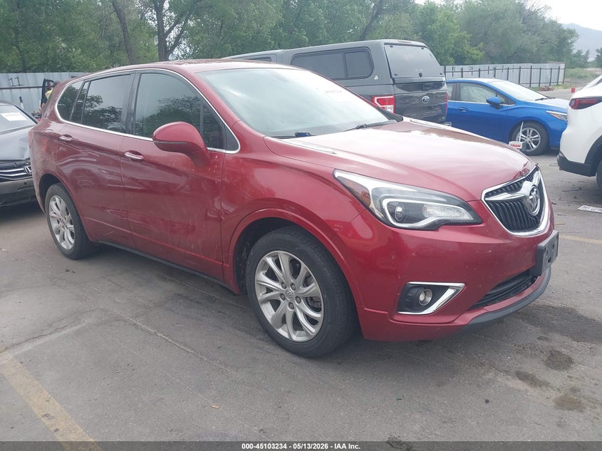 2020 Buick Envision VIN LRBFXBSA9LD157982 IAAI salvage auction — FRONT END, Salvage (Utah), sold $2,200 on 2026-07-10 (photo 1)