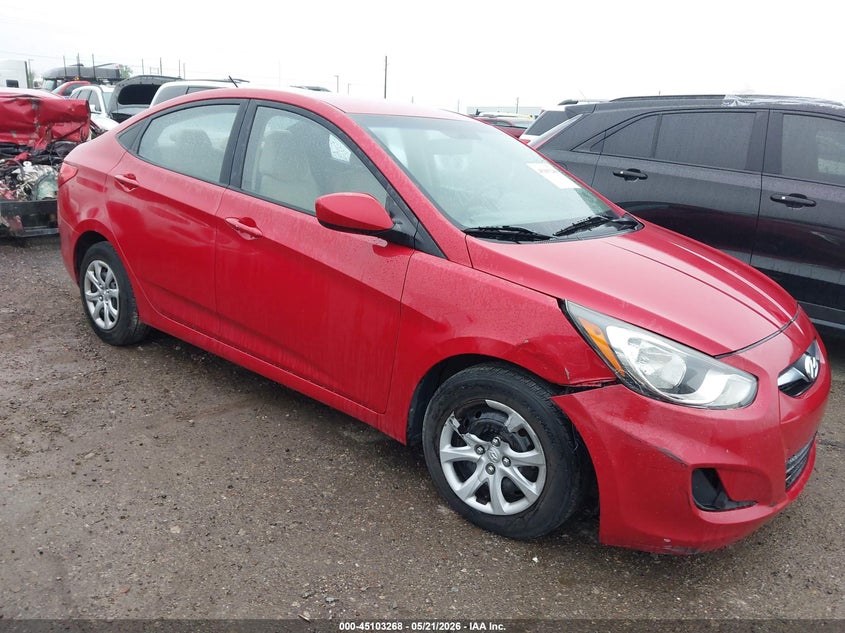 2012 Hyundai Accent VIN KMHCT4AE0CU122047 IAAI salvage auction — RIGHT FRONT, Clear (Oklahoma), sold $1,125 on 2026-07-07 (photo 1)
