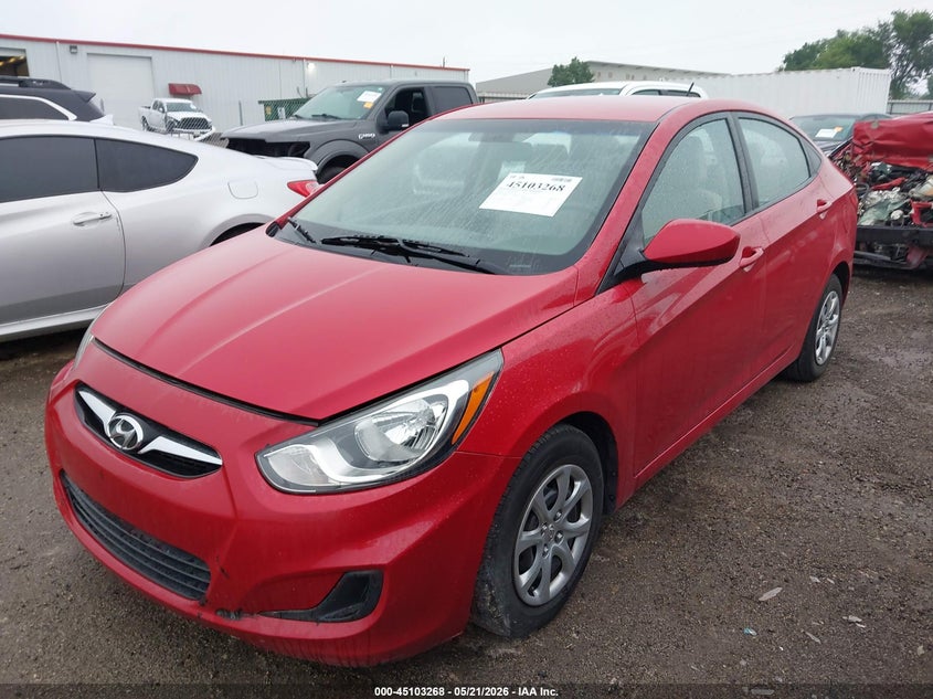 2012 Hyundai Accent VIN KMHCT4AE0CU122047 IAAI salvage auction — RIGHT FRONT, Clear (Oklahoma), sold $1,125 on 2026-07-07 (photo 2)