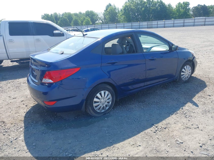2015 Hyundai Accent VIN KMHCT4AE7FU938368 IAAI salvage auction — RIGHT SIDE, Clear (Arkansas), sold $800 on 2026-07-08 (photo 4)