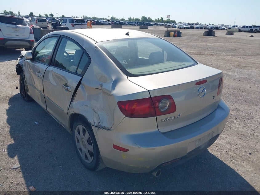 2006 Mazda 3 VIN JM1BK12G761534179 IAAI salvage auction — LEFT SIDE, Salvage (Texas), sold $275 on 2026-07-15 (photo 3)