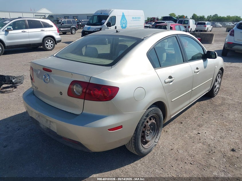 2006 Mazda 3 VIN JM1BK12G761534179 IAAI salvage auction — LEFT SIDE, Salvage (Texas), sold $275 on 2026-07-15 (photo 4)