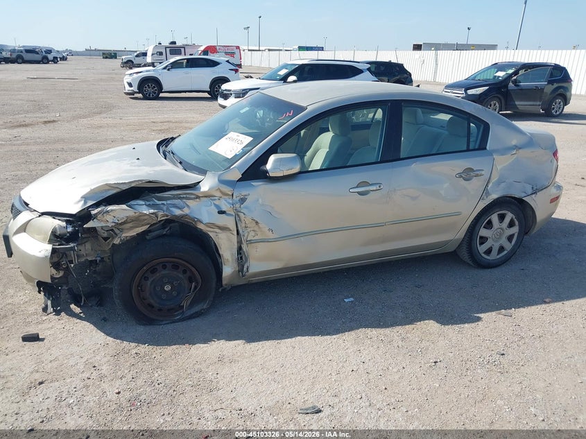 2006 Mazda 3 VIN JM1BK12G761534179 IAAI salvage auction — LEFT SIDE, Salvage (Texas), sold $275 on 2026-07-15 (photo 6)