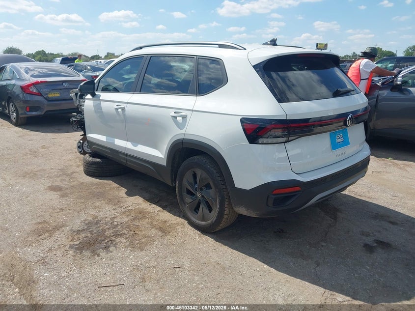 2026 Volkswagen Taos VIN 3VV5C7B26TM046035 IAAI salvage auction — FRONT END, Original (Texas), sold $6,600 on 2026-09-09 (photo 3)