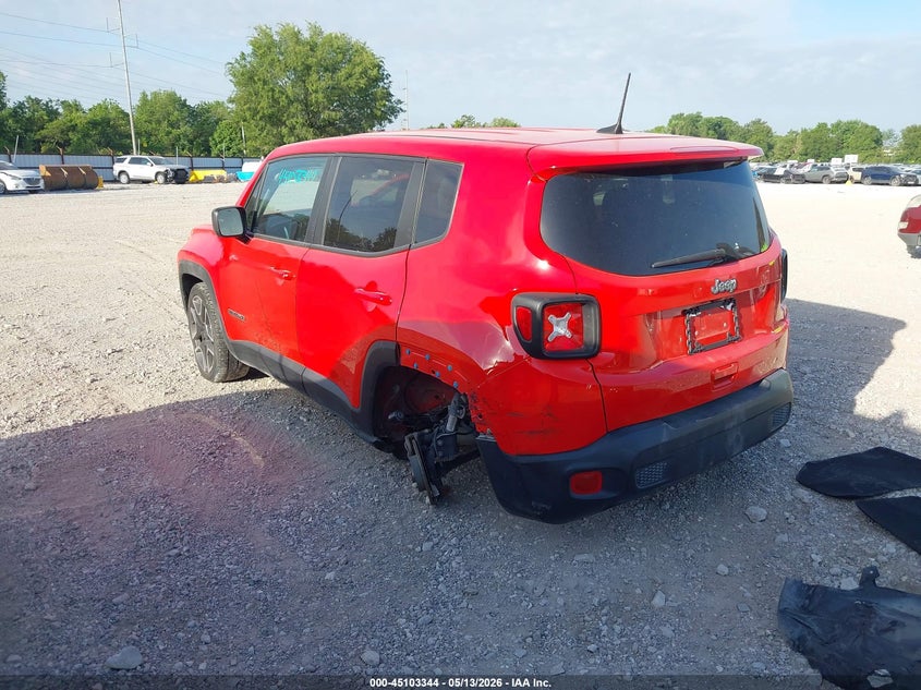 2021 Jeep Renegade VIN ZACNJDC10MPN30545 IAAI salvage auction — HAIL, Clear (Missouri), sold $3,175 on 2026-07-13 (photo 3)