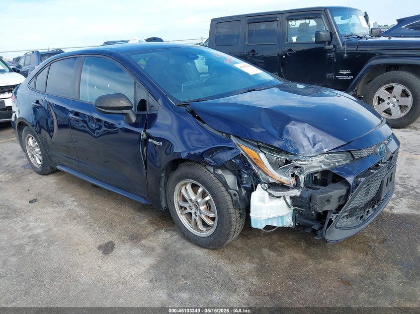 2021 Toyota Corolla VIN JTDEAMDE8MJ003700 IAAI salvage auction — RIGHT FRONT, Original (Texas), sold $5,100 on 2026-07-23 (photo 1)