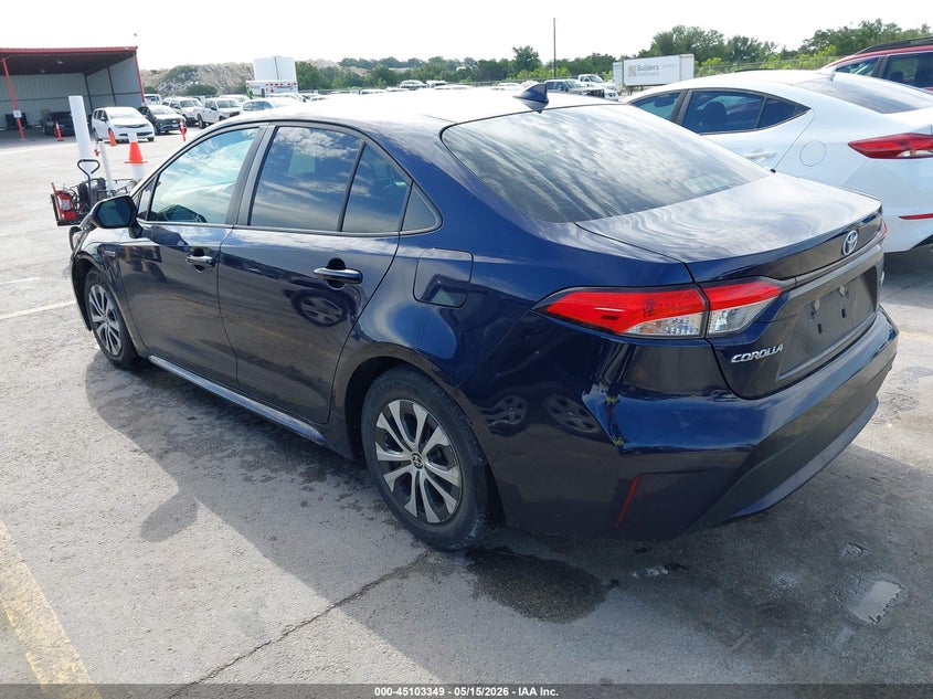 2021 Toyota Corolla VIN JTDEAMDE8MJ003700 IAAI salvage auction — RIGHT FRONT, Original (Texas), sold $5,100 on 2026-07-23 (photo 3)