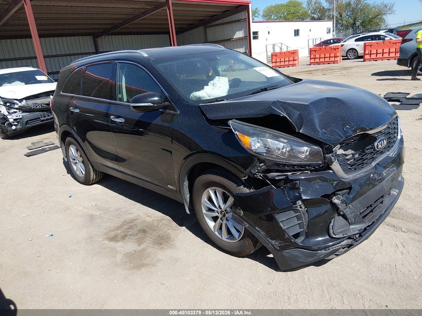 2019 Kia Sorento VIN 5XYPGDA3XKG452044 IAAI salvage auction — FRONT END, Salvage (Nebraska), sold $2,450 on 2026-07-16 (photo 1)