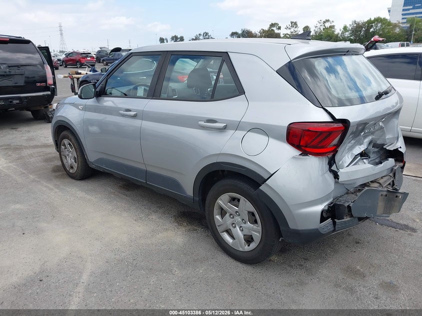 2020 Hyundai Venue VIN KMHRB8A34LU041037 IAAI salvage auction — REAR END, Salvage (California), sold $3,000 on 2026-07-09 (photo 3)