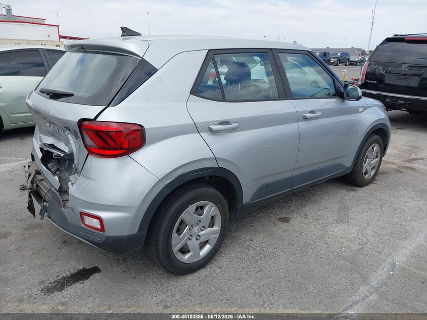 2020 Hyundai Venue VIN KMHRB8A34LU041037 IAAI salvage auction — REAR END, Salvage (California), sold $3,000 on 2026-07-09 (photo 4)