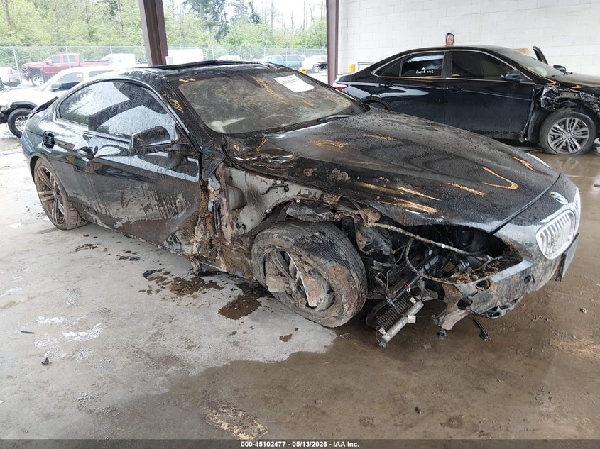 2014 BMW 6er VIN WBAYM1C53ED325064 IAAI salvage auction — ROLLOVER, Bill Of Sale (Washington), sold $2,700 on 2026-07-15 (photo 1)