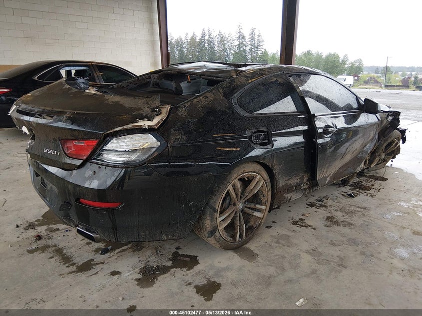 2014 BMW 6er VIN WBAYM1C53ED325064 IAAI salvage auction — ROLLOVER, Bill Of Sale (Washington), sold $2,700 on 2026-07-15 (photo 4)