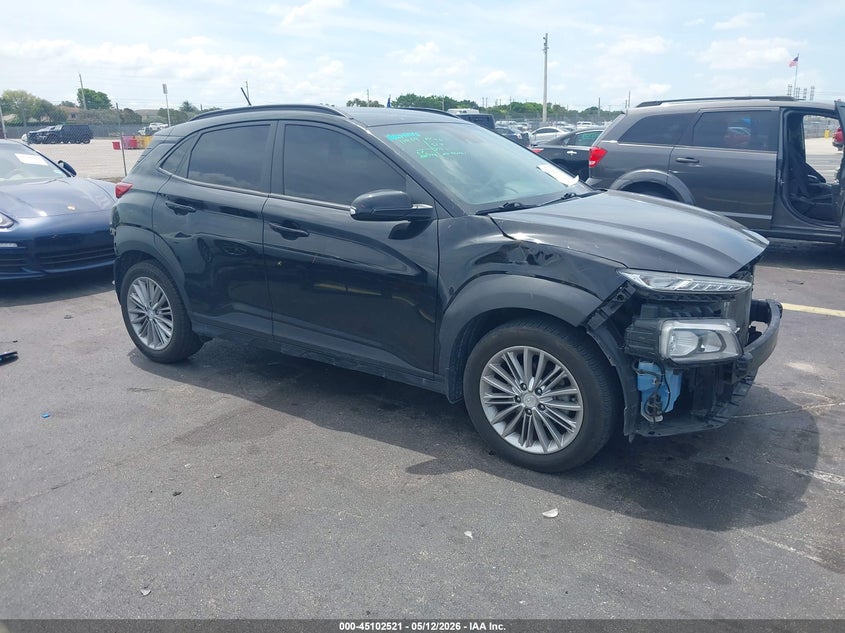 2021 Hyundai Kona VIN KM8K22AAXMU598940 IAAI salvage auction — FRONT & REAR, Certificate Of Destruction (Florida), sold $3,000 on 2026-07-30 (photo 1)