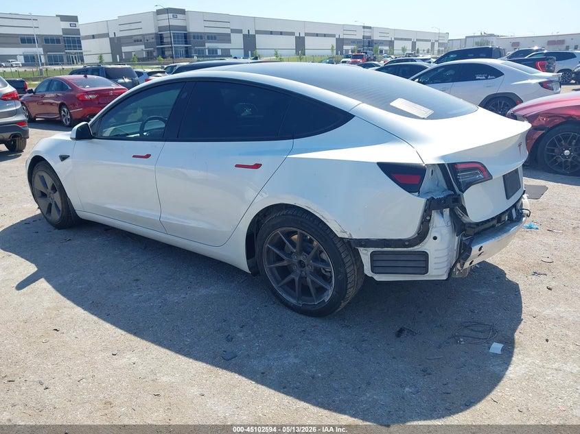 2021 Tesla Model 3 VIN 5YJ3E1EA6MF098299 IAAI salvage auction — REAR END, Original (Texas), sold $9,600 on 2026-07-09 (photo 3)