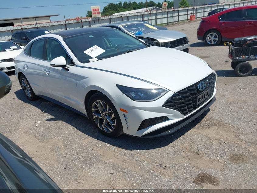 2021 Hyundai Sonata VIN 5NPEF4JA7MH077816 IAAI salvage auction — SIDE, Salvage (Texas), sold $4,850 on 2026-07-29 (photo 1)