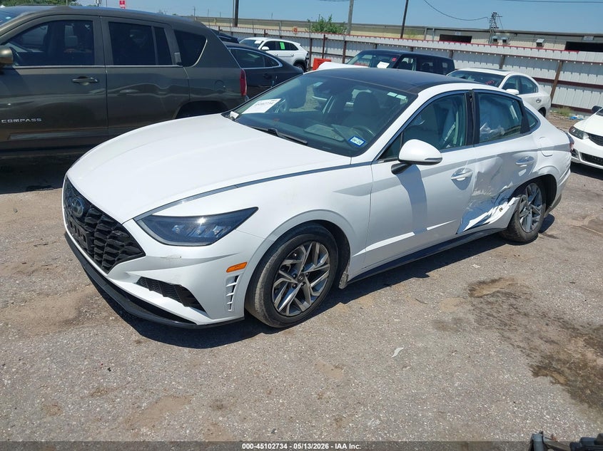 2021 Hyundai Sonata VIN 5NPEF4JA7MH077816 IAAI salvage auction — SIDE, Salvage (Texas), sold $4,850 on 2026-07-29 (photo 2)