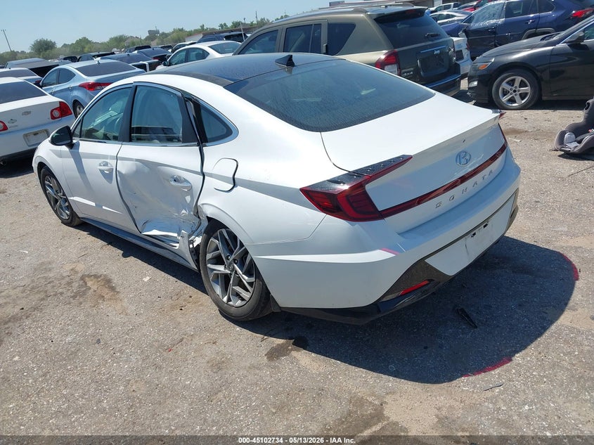 2021 Hyundai Sonata VIN 5NPEF4JA7MH077816 IAAI salvage auction — SIDE, Salvage (Texas), sold $4,850 on 2026-07-29 (photo 3)