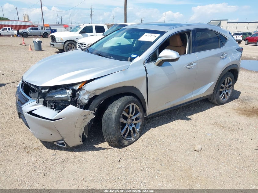 2015 Lexus Nx VIN JTJYARBZ0F2020033 IAAI salvage auction — FRONT END, Original (Texas), sold $5,150 on 2026-07-29 (photo 2)