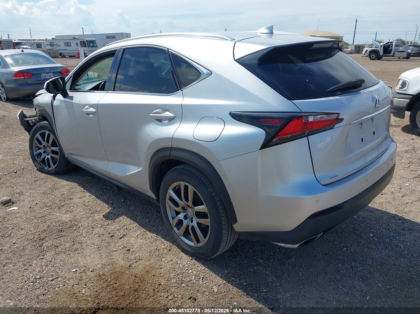 2015 Lexus Nx VIN JTJYARBZ0F2020033 IAAI salvage auction — FRONT END, Original (Texas), sold $5,150 on 2026-07-29 (photo 3)