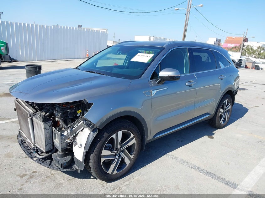 2023 Kia Sorento VIN KNDRHDLG1P5175533 IAAI salvage auction — FRONT & REAR, Salvage (California), sold $8,800 on 2026-07-15 (photo 2)