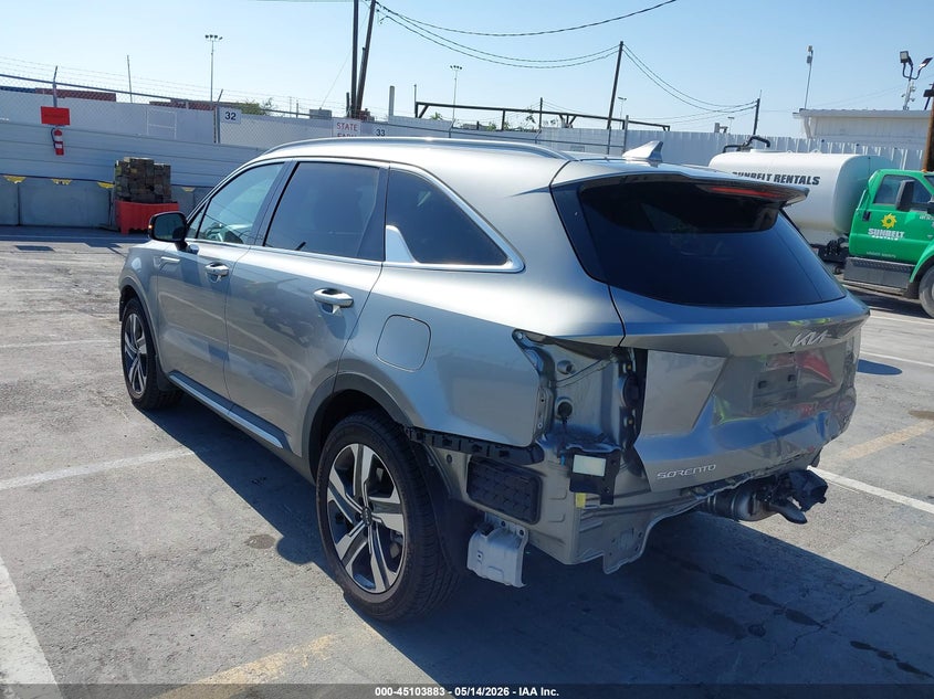 2023 Kia Sorento VIN KNDRHDLG1P5175533 IAAI salvage auction — FRONT & REAR, Salvage (California), sold $8,800 on 2026-07-15 (photo 3)