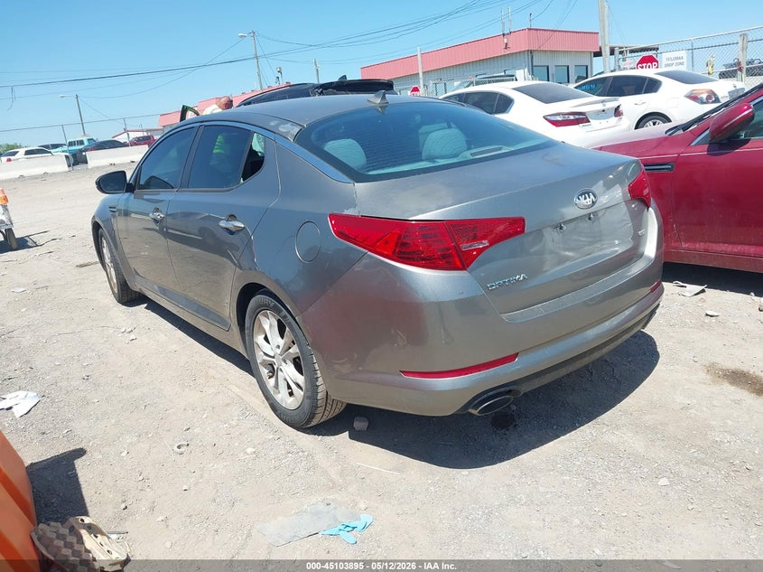 2013 Kia Optima VIN 5XXGM4A75DG224116 IAAI salvage auction — UNKNOWN, Salvage (Texas), sold $450 on 2026-07-30 (photo 3)