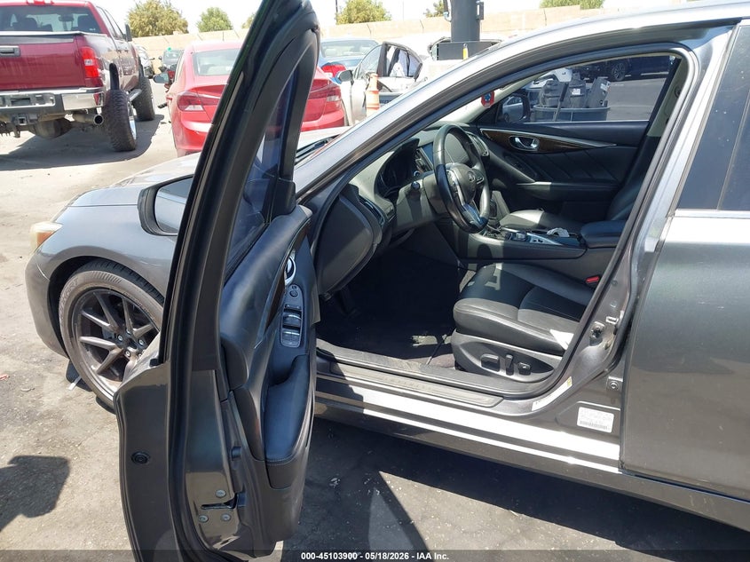 2019 Infiniti Q50 VIN JN1EV7AP9KM516805 IAAI salvage auction — LEFT FRONT, Salvage Certificate (California), sold $7,250 on 2026-07-10 (photo 5)