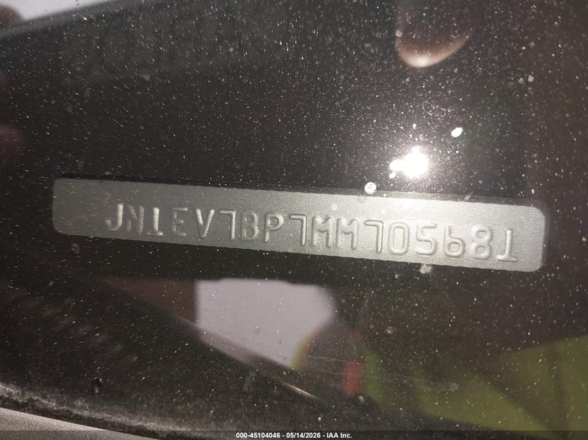2021 Infiniti Q50 VIN JN1EV7BP7MM705681 IAAI salvage auction — LEFT SIDE, Salvage (California), sold $5,600 on 2026-07-29 (photo 9)
