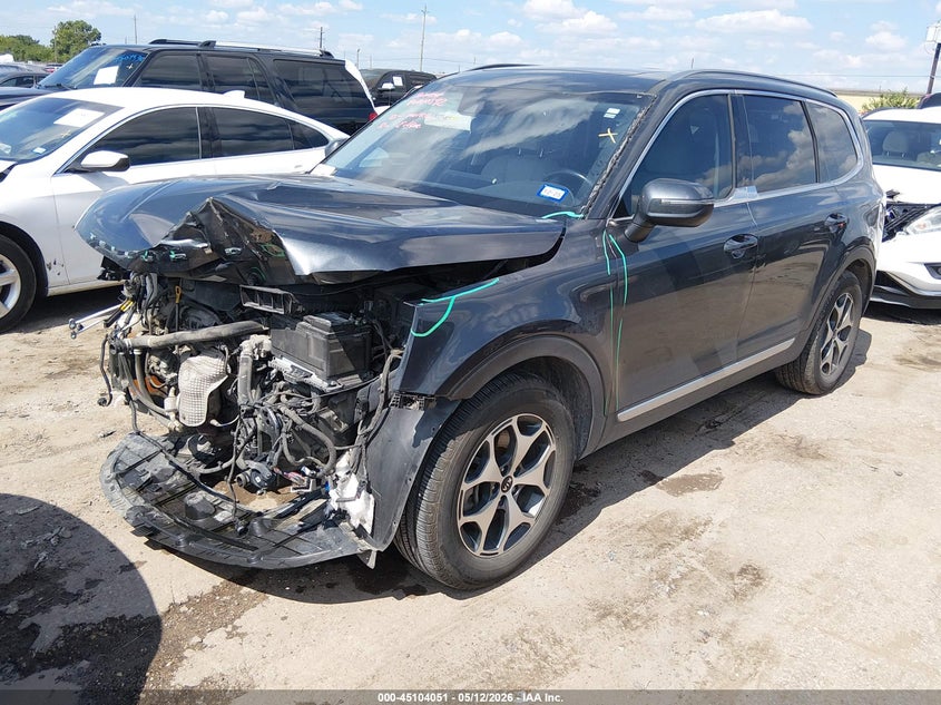 2021 Kia Telluride VIN 5XYP34HC6MG115424 IAAI salvage auction — FRONT END, Original (Texas), sold $2,850 on 2026-07-16 (photo 2)