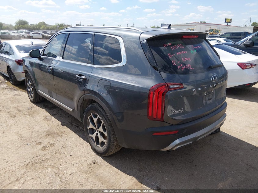 2021 Kia Telluride VIN 5XYP34HC6MG115424 IAAI salvage auction — FRONT END, Original (Texas), sold $2,850 on 2026-07-16 (photo 3)