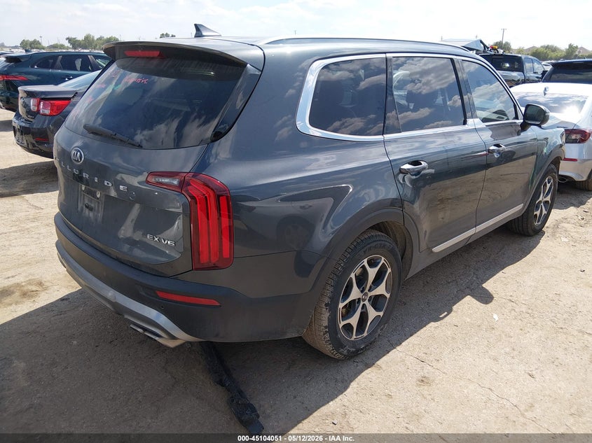 2021 Kia Telluride VIN 5XYP34HC6MG115424 IAAI salvage auction — FRONT END, Original (Texas), sold $2,850 on 2026-07-16 (photo 4)