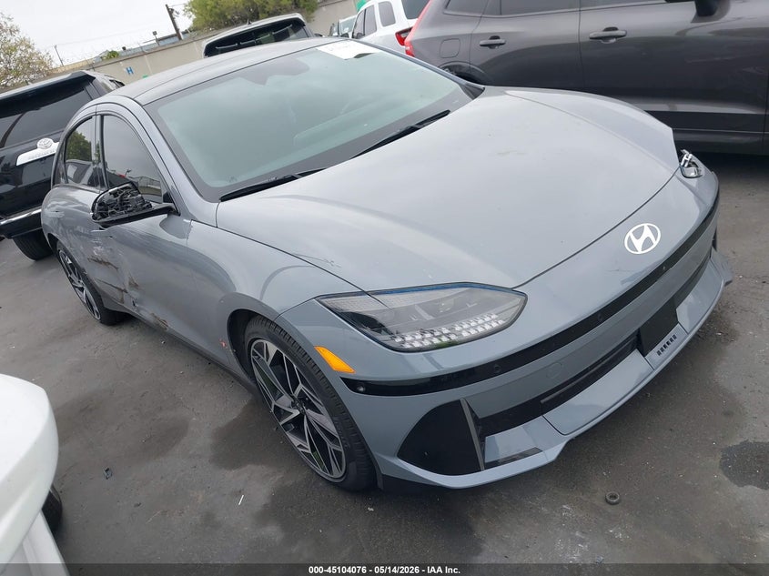 2023 Hyundai Ioniq 6 VIN KMHM54AA0PA044534 IAAI salvage auction — LEFT FRONT, Salvage Title, sold $4,250 on 2026-07-11 (photo 1)