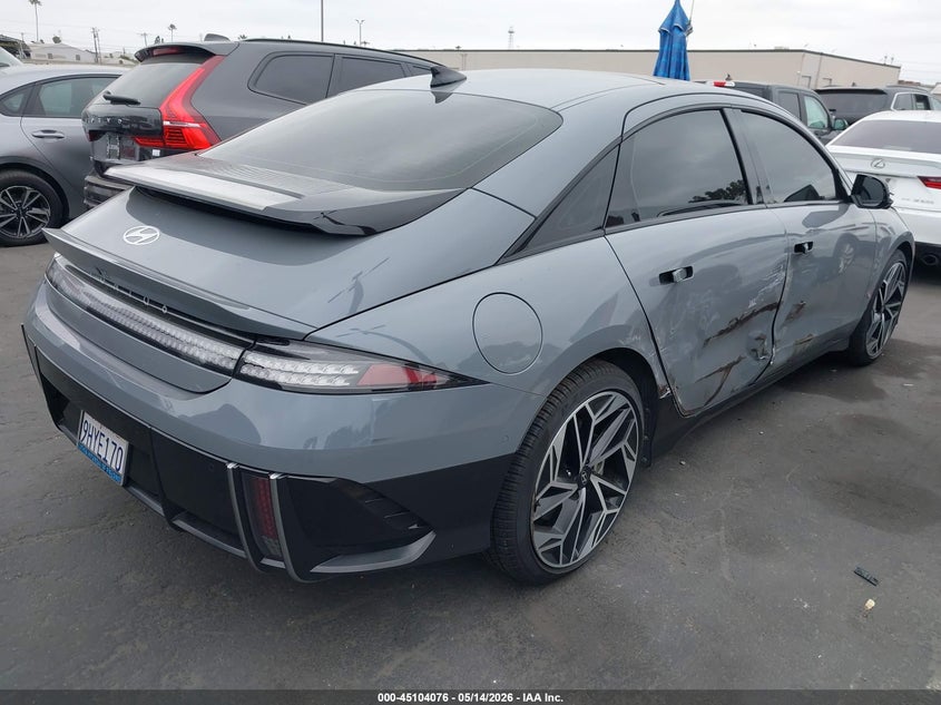 2023 Hyundai Ioniq 6 VIN KMHM54AA0PA044534 IAAI salvage auction — LEFT FRONT, Salvage Title, sold $4,250 on 2026-07-11 (photo 4)