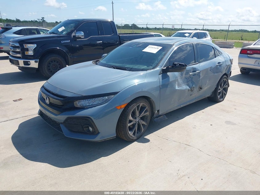 2017 Honda Civic VIN SHHFK7H97HU222658 IAAI salvage auction — LEFT SIDE, Original (Texas), sold $4,100 on 2026-07-10 (photo 2)