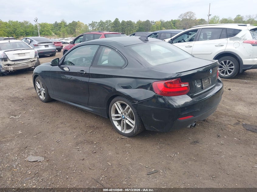 2014 BMW 2er VIN WBA1F5C5XEV255866 IAAI salvage auction — REAR END, Mv-907A (New York), sold $1,050 on 2026-07-28 (photo 3)
