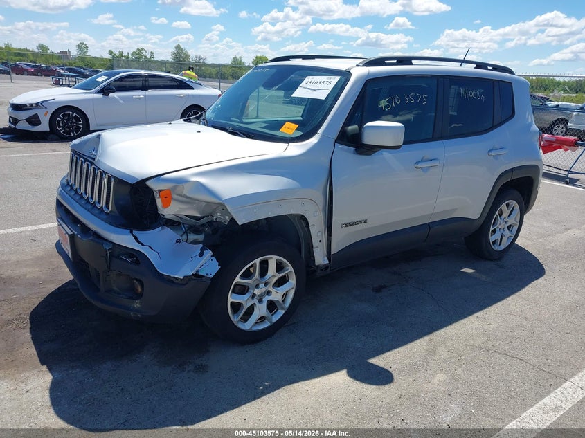 2015 Jeep Renegade VIN ZACCJBBT8FPB47926 IAAI salvage auction — FRONT END, Clear (Indiana), sold $800 on 2026-07-10 (photo 2)